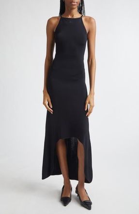 Courr&egrave;ges Circle Edge Knit Dress in Black at Nordstrom, Size X-Small