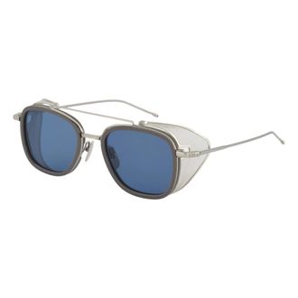 Thom Browne Sunglasses, unisex, Gray, Size: 45 MM Rectangle Pilot Sunglasses
