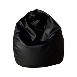Talamo Italia Dmora Pouf De Couleur Unie, Couleur Noire, Dimensions 80 X 120 X 80 Cm