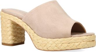 Pelle Moda Capree Espadrille Platform Slide Sandal in Latte at Nordstrom, Size 7