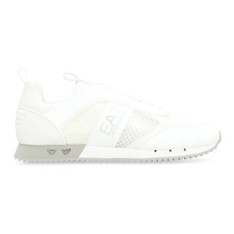Emporio Armani Vegan Leather Low-Top Sneakers - Heren - Sneakers - Wit - 39 1/3 EU - Polyester - Schoenen