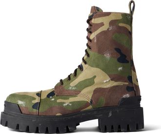 Balenciaga Strike 20mm Boots Camo Print Dark Green 786135W2EU21028