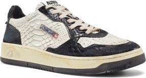 Autry Super Vintage Low Sneaker in Python/Calf Black/White at Nordstrom Rack, Size 9Us / 39Eu