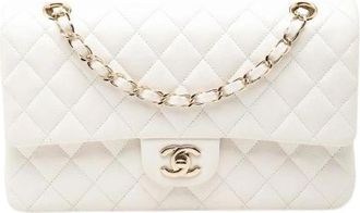 Chanel Pre-owned Classic Flap Caviar Schoudertas - Dames - Vintage Schoudertas - Wit - ONE Size - Leer - Vintage