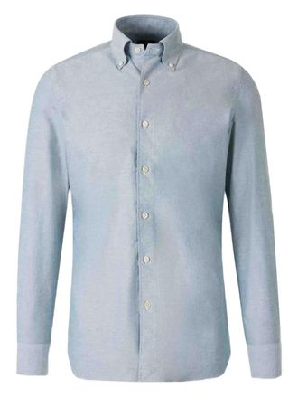 Borrelli Napoli button-down shirt - men - Cotton - S - Blue