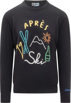 MC2 Saint Barth Heron Crewneck Sweater - Heren - Ronde hals truien - Roze - 2XL - Wol - Truien & Vesten