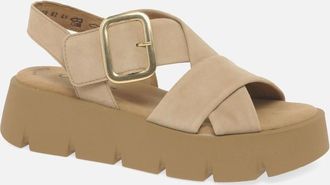 Gabor Womens Daphne Womens Sandals - Brown - Size: 6.5