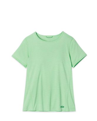 Stio | Womens Lucent Tee Shirt Short Sleeve, Size Extra Small in Picnic Heather