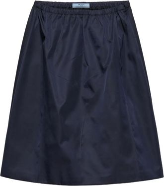 Prada pleated midi skirt - women - Recycled Polyamide - 36 - Blue