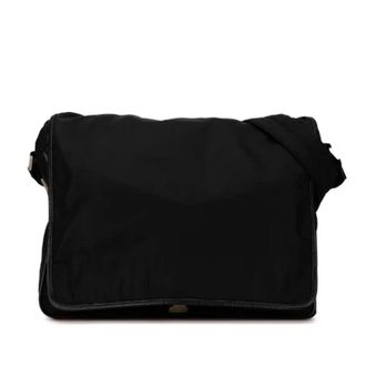 Prada Pre-owned Cross Body Bags, female, Black, Size: ONE SIZE Pre-owned Canvas crossbody-bags
