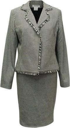 Georges Rech Dogtooth Patterned Skirt Suit Size S