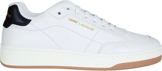 Saint Laurent Sneakers, male, White, Size: 10 1/2 US Low-Top Lace-Up Sneakers
