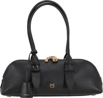 Pinko Bowling Horizontal Big - Dames - Handtassen - Zwart - ONE Size - Leer - Tassen