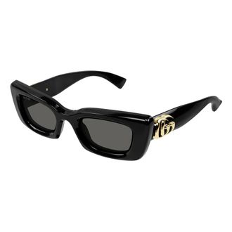 Gucci Cat Eye Sunglasses - female - Gucci - Sunglasses - Black - 49 MM - Accessories