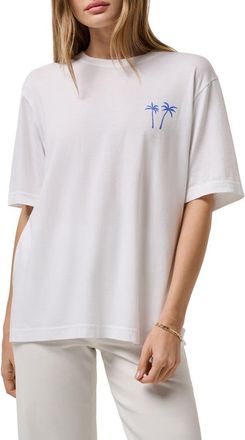 Travis Mathew Vacation Boyfriend Graphic T-Shirt in Bright White at Nordstrom, Size X-Small