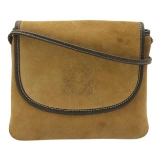 Loewe Pre-owned Pochette Schoudertas - Dames - Pre-owned - Bruin - Maat: ONE Size Su&egrave;de