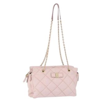 Ferragamo Pre-owned Shoulder Bag - Dames - Pre-owned - Roze - Maat: ONE Size Leer