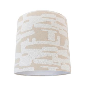 QAZQA Qazqa Pantalla De L&aacute;mpara De Tela Blanca Con Rayas Beige 40/40/40