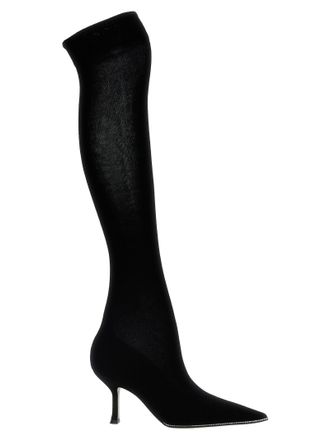 ショートブーツ・ブーティ RENE CAOVILLA BOOTS BLACK 24cm Rene Caovilla(レネカオヴィラ) ショートブーツ・ブーティ