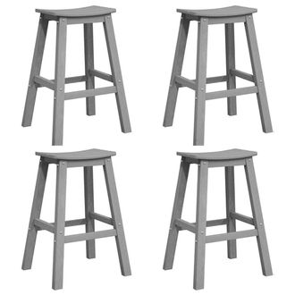Berkfield Home Bar Stools 6 pcs Light Grey HDPE