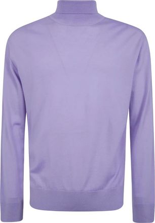 Laneus Turtle Neck - Heren - Coltruien - Paars - S - Wol - Truien & Vesten