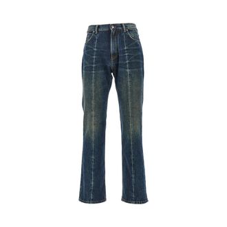 Versace Straight leg distressed jeans Man 32