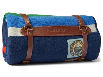 Pendleton National Park Throw with Carrier Blankets Crater Lake Navy, Wool/Cotton