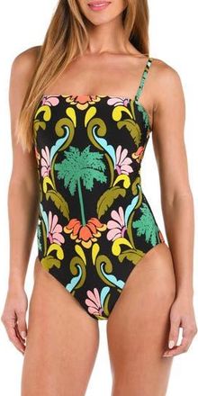 Sunshine 79 Mirage Bandeau One-Piece Swimsuit in Black Multi at Nordstrom Rack, Size 10