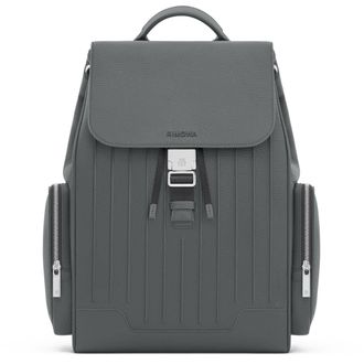 Rimowa Never Still - Leather Flap Backpack Large in Grey - Canvas & Leather