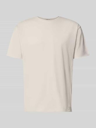 Scotch & Soda T-Shirt mit Rundhalsausschnitt und Rollsaum in Hellgrau, Gr&ouml;&szlig;e XXL