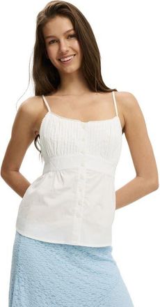 Cotton On Womens Sara Babydoll Cami in White at Nordstrom, Size 6