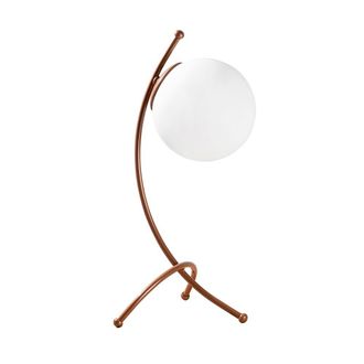 Wonderlamp L&aacute;mpara de mesa cobre estructura met&aacute;lica y 1 esfera de cristal