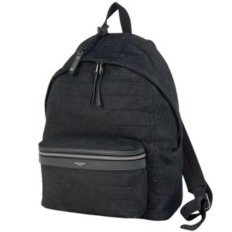 Saint Laurent Black Leather Nylon Backpack (Pre-Owned)