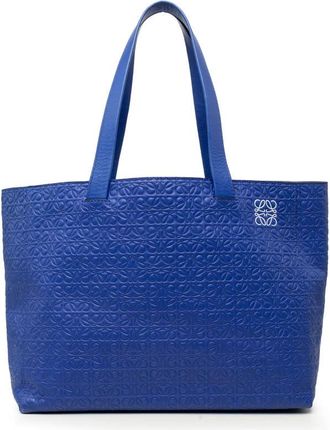 Loewe Pre-owned Loewe Anagram Embossed Leather T Shopper Tote Unisex 0REUWMLGNRB45AEF