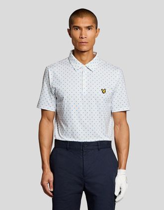 Lyle & Scott Lyle And Scott Mens Cross Print Polo Shirt - Size: 38