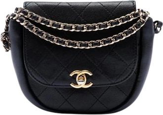 Chanel Borsa a tracolla pre-owned in agnello trapuntato - - Pre-owned - Donna - Nero - ONE SIZE