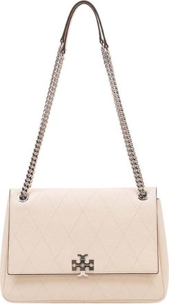 Tory Burch Light Cream Charlie Medium Shoulder Bag