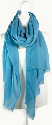 Portolano Cashmere pashmina wrap with fringes in Marina Blue at Nordstrom