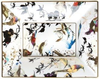 Roberto Cavalli Large Rectangular Tray in Gardens Birds at Nordstrom