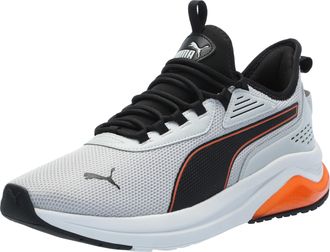 Puma Mens Amplifier Sneaker, Flat Light Gray-puma Black-rickie Orange, 9.5 UK