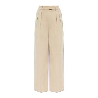 Anine Bing Wide Trousers, female, Beige, Size: 2XS Lou Trousers
