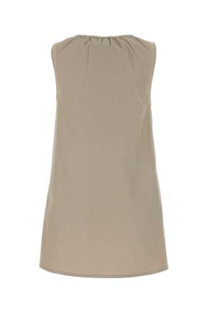 Miu Miu Womens Cappuccino Cotton Mini Dress Calce Exterior: Polyester Abiti