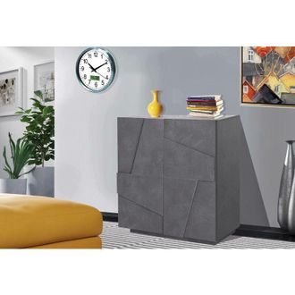 Dmora Aparador moderno con 2 puertas, Made in Italy, Aparador de cocina, Buffet de diseño de sala de estar, 81x44h86 cm, Color gris pizarra, con embalaje