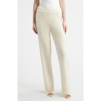House of CB Lara Merino Wool Pants in Cream at Nordstrom, Size X-Large