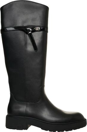 Liu Jo Elegante Enkellaarzen met Metalen Logo - Dames - Hoge Laarzen - Zwart - 37 EU - Leer - Schoenen