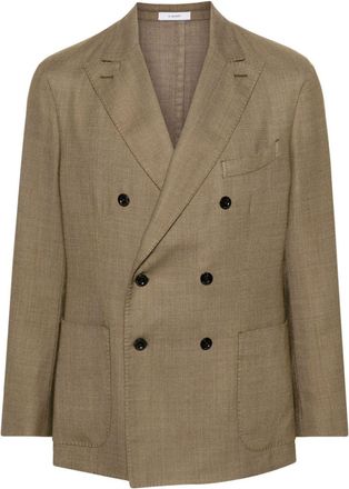 Boglioli patterned-jacquard suit jacket - men - Wool/Polyester/Cupro - 52 - Green