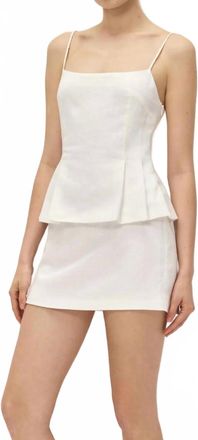 Elodie Ellery Mini Skirt In White