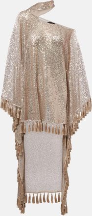 Taller Marmo Trebbia asymmetric sequined mesh kaftan