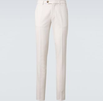 Brunello Cucinelli Cotton gabardine slim pants