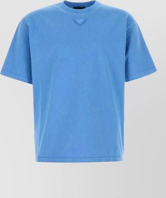 Prada cotton crew neck short sleeve t shirt
